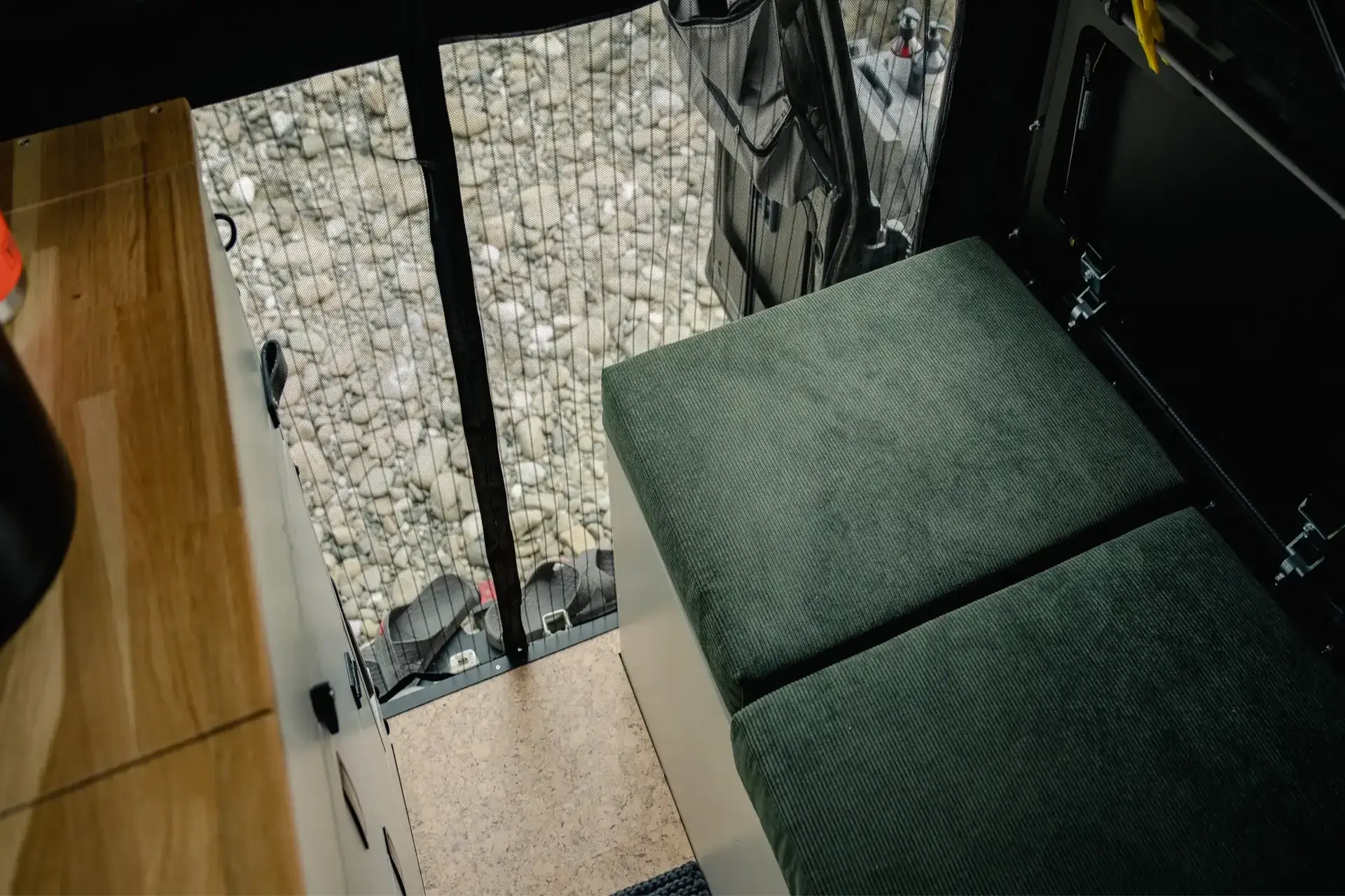 Draufsicht, Vanmade Polster nach Mass, Farbe Kaktus, Stoff Cord